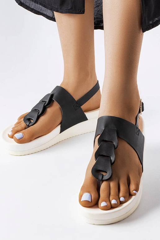 Sorte Castelletto kile-sandaler