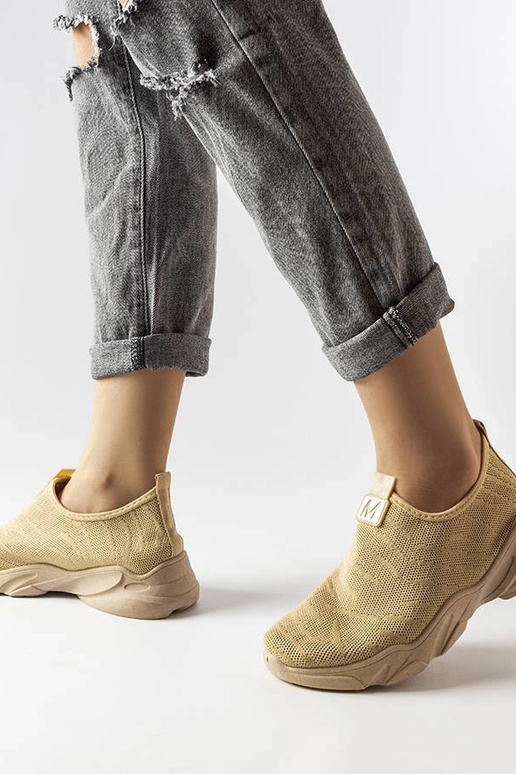 Mørk beige stof damesportssko Aaron Mørk beige stof damesportssko Aaron