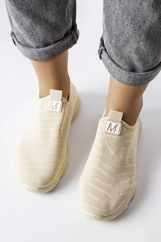 Beige stof sportssko til kvinder Aaron Beige stof sportssko til kvinder Aaron