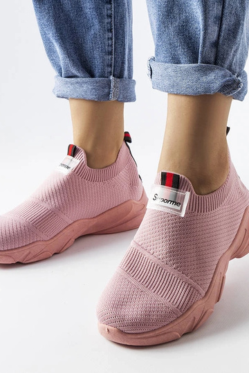 Greco Pink Slip-On Sneakers...