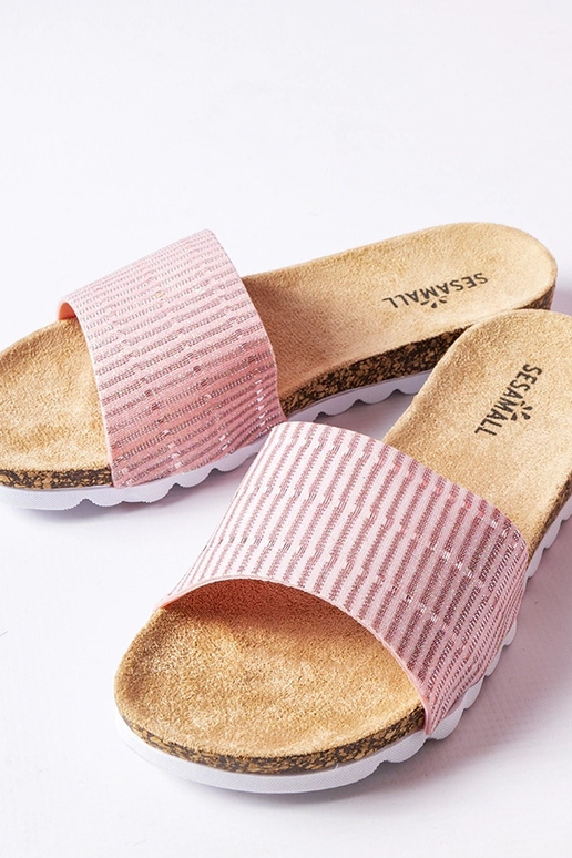 Issiglio Pink Glitter Slides