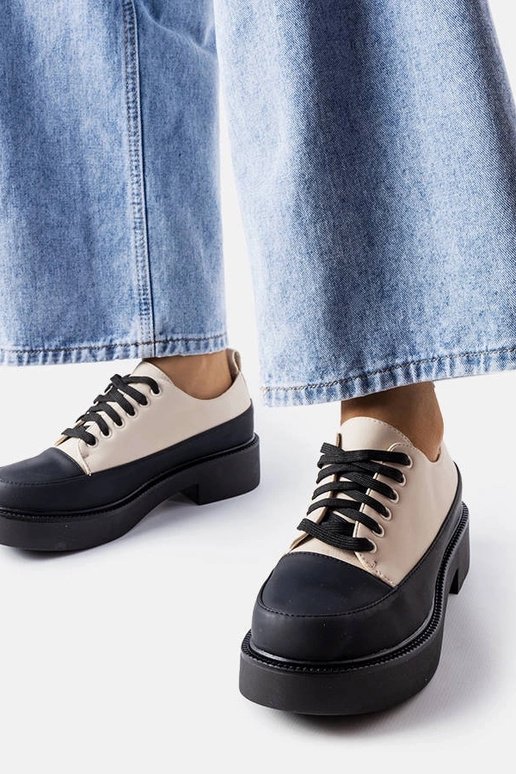 Beige flade sko Merico