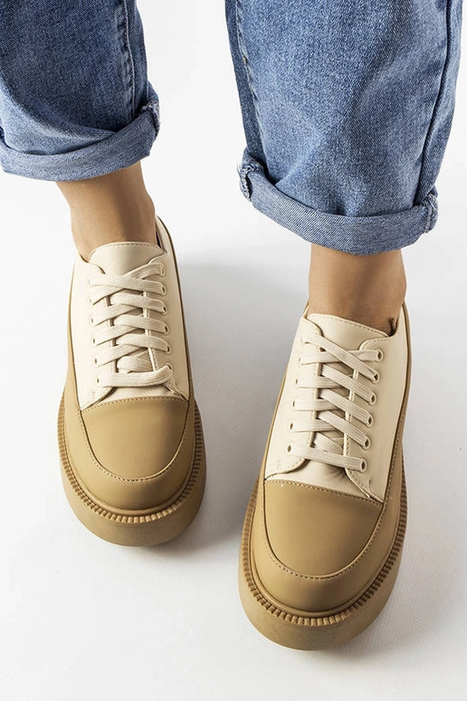 Mørke beige flade sko Merico Mørke beige flade sko Merico