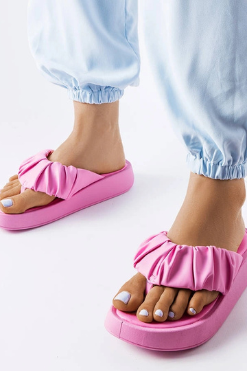 Filena pink rynkede flip-flops 2