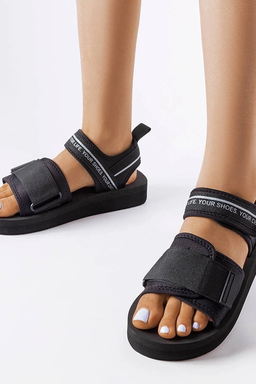 Big Star Black Foam Sandaler LL274784