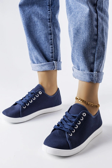 Marineblå stof sneakers Razan