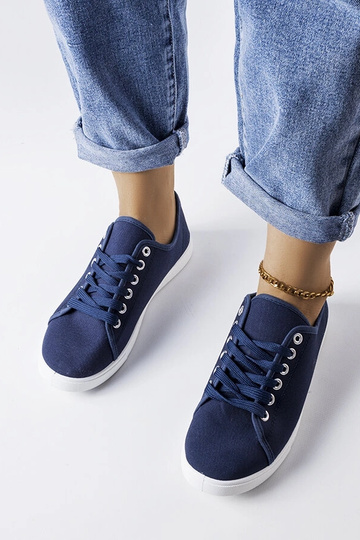 Marineblå stof sneakers Razan 2