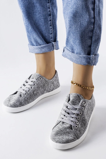 Razan sneakers i gråt stof 2