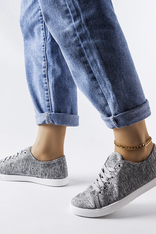 Razan sneakers i gråt stof