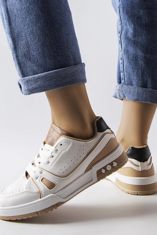 Hvide sneakers med beige indlæg Willson Hvide sneakers med beige indlæg Willson