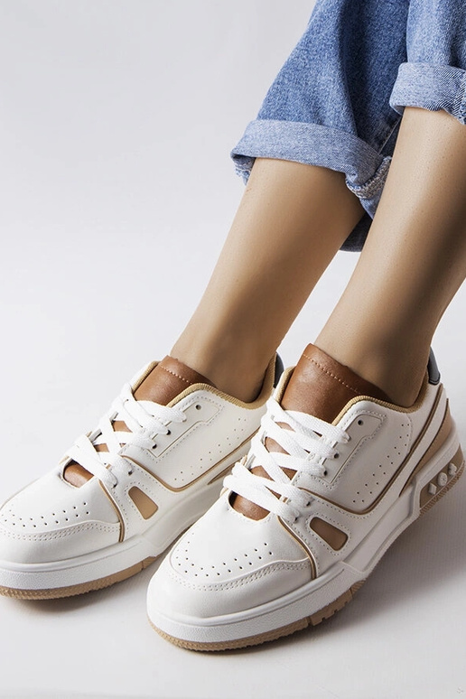 Hvide sneakers med beige indlæg Willson Hvide sneakers med beige indlæg Willson