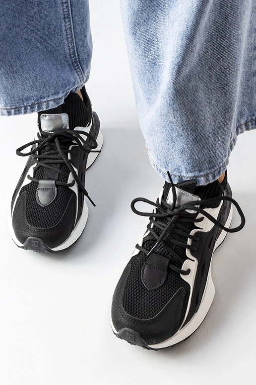 Sort og hvid stilfulde sneakers Begins