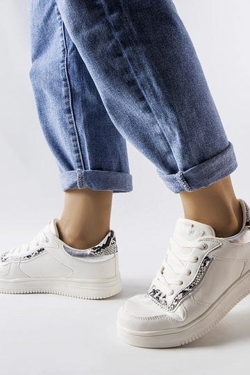 Hvide øko-læder sneakers Nelma 2