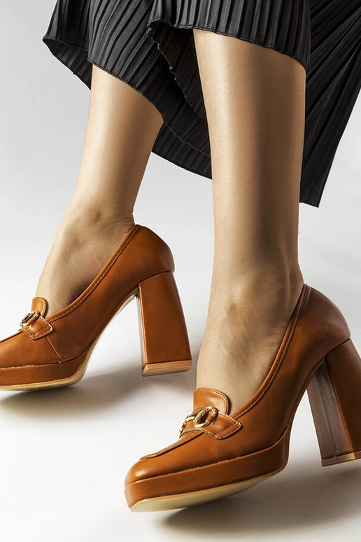 Brune pumps med geometrisk hæl Blaiss Brune pumps med geometrisk hæl Blaiss