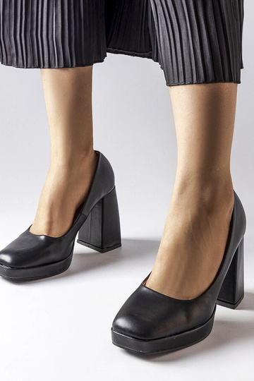 Sort Mailly pumps med høj hæl 2