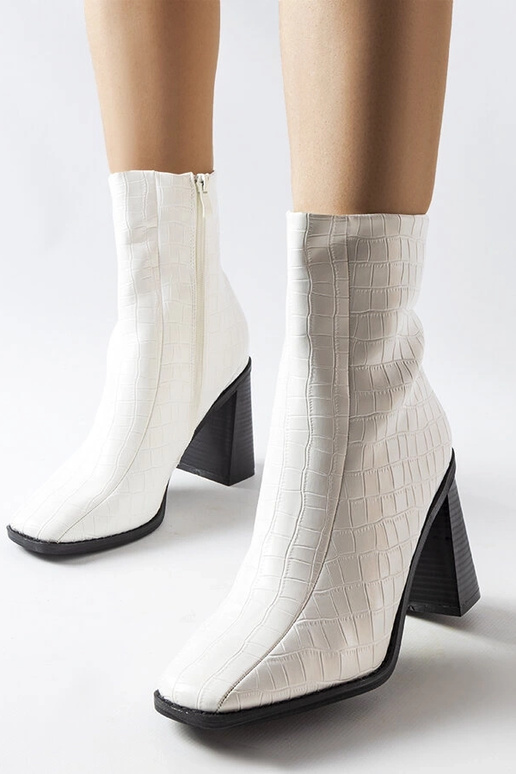 Belluci hvide ankelstøvler med...