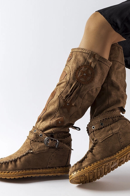 Mørkebrune boho støvler Putignano