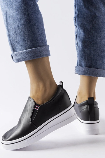 Sorte Dionisia wedge sneakers 2