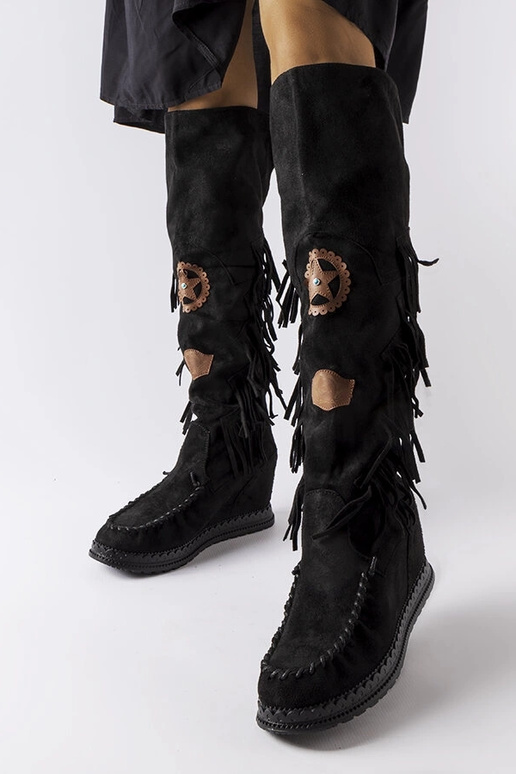 Sorte Cascia kilestøvler