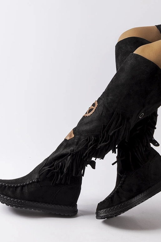 Sorte Cascia kilestøvler