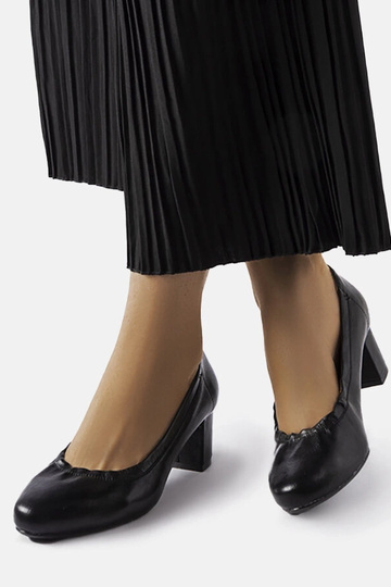 Sorte Ploufe pumps med blokhæl