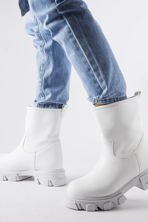 Wuori hvide slip-on arbejdsstøvler