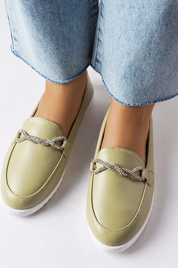 Grønne loafers med zirkoner... 2