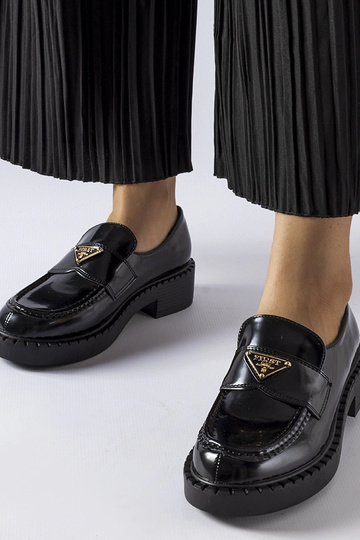 Sorte loafers til kvinder Milne