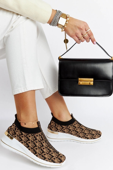 Sorte og brune Slip On Tartano sko 2