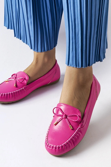 Pink loafers med sløjfe Via Foria 2
