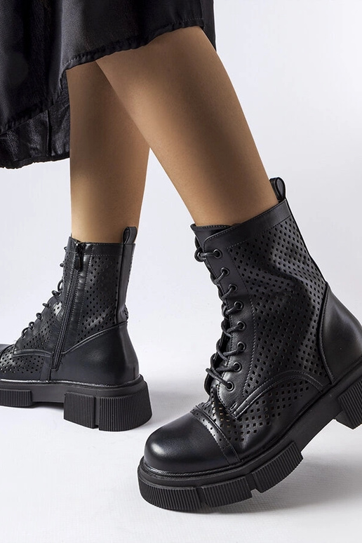 Sorte gennembrudte ankelstøvler Corpus