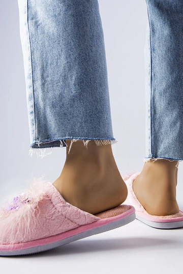 Pink varme hjemmesko med... 2