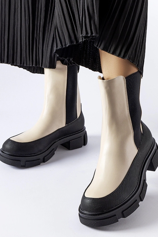 Beige og sorte Faisal slip-on...