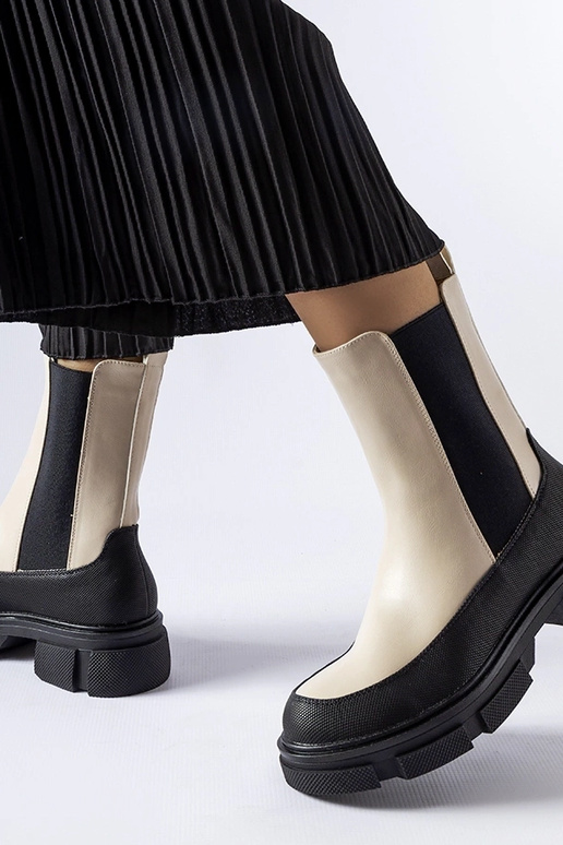 Beige og sorte Faisal slip-on...