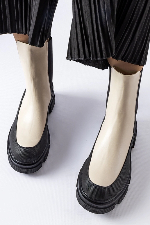 Beige og sorte Faisal slip-on...