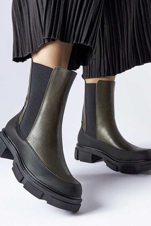 Faisal grønne og sorte slip-on...