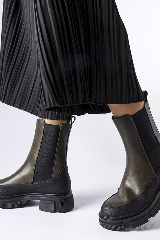 Faisal grønne og sorte slip-on...