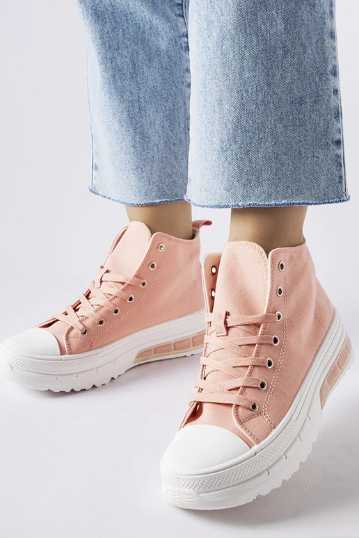 Stille Pink High Top Sneakers