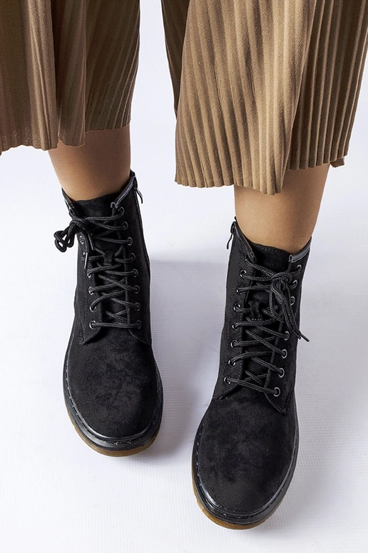 Zwarte Alfredo kunstsuede werkschoenen