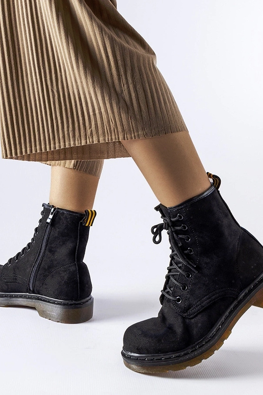 Zwarte Alfredo kunstsuede werkschoenen