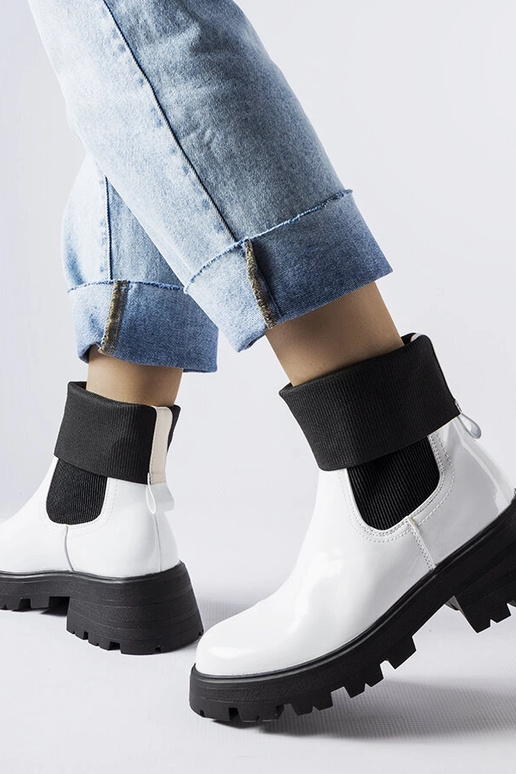 Breolungi hvide slip-on arbejdsstøvler