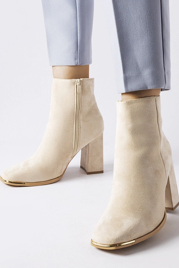 Beige Cheney ankelstøvler...