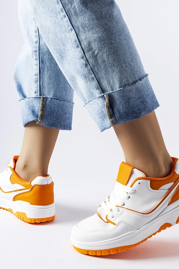 Hvide og orange Barrette sneakers 2