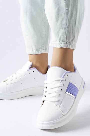 Hvide sportssko med lilla...