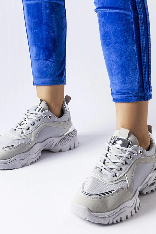 Lodgeville Grå sneakers med sølv accent