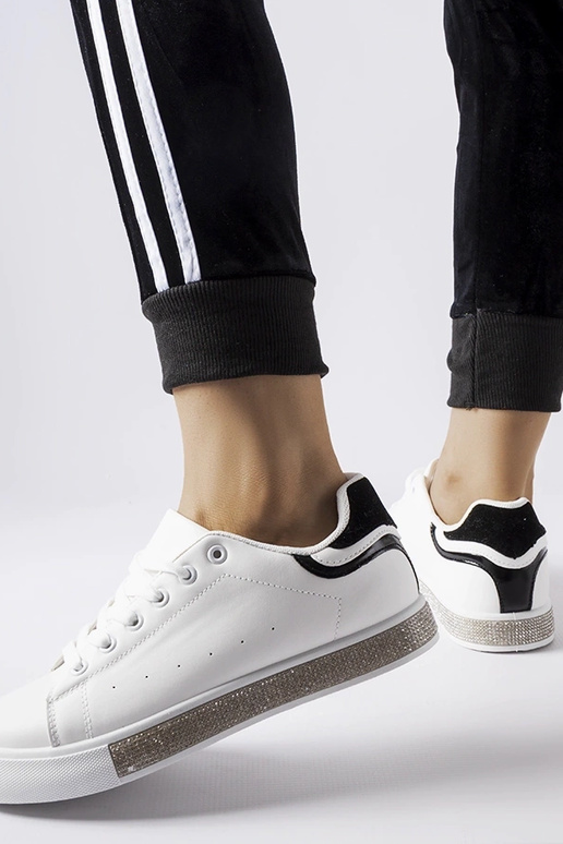 Sort og hvid Dina zirkon sneakers