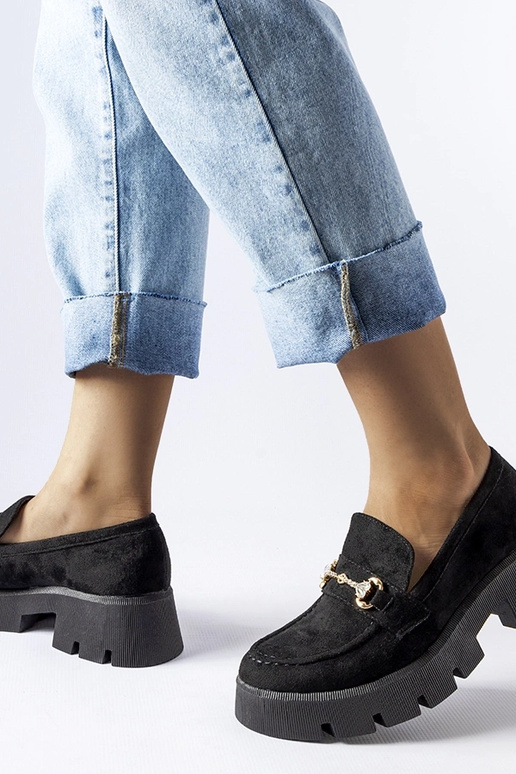 Sorte loafers med spænde og rhinsten... Sorte loafers med spænde og rhinsten...