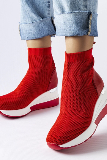 Røde sneakers i Casgio-stof