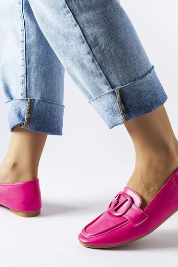 Delgi pink loafers med spænde 2