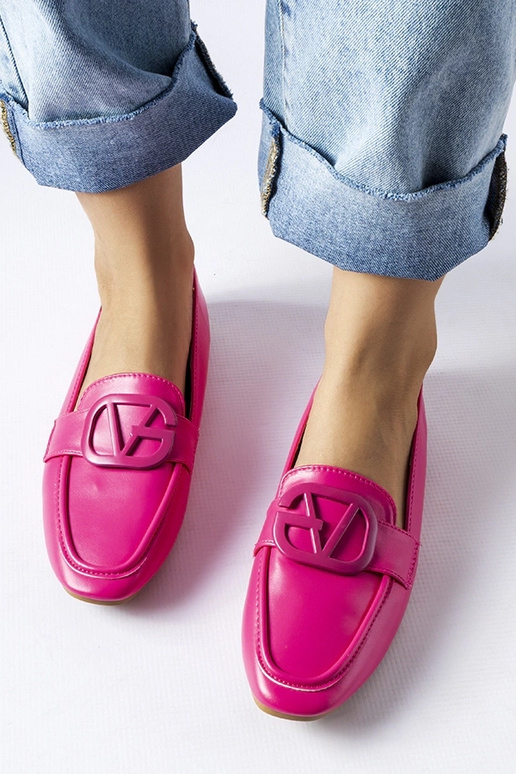 Delgi pink loafers med spænde Delgi pink loafers med spænde